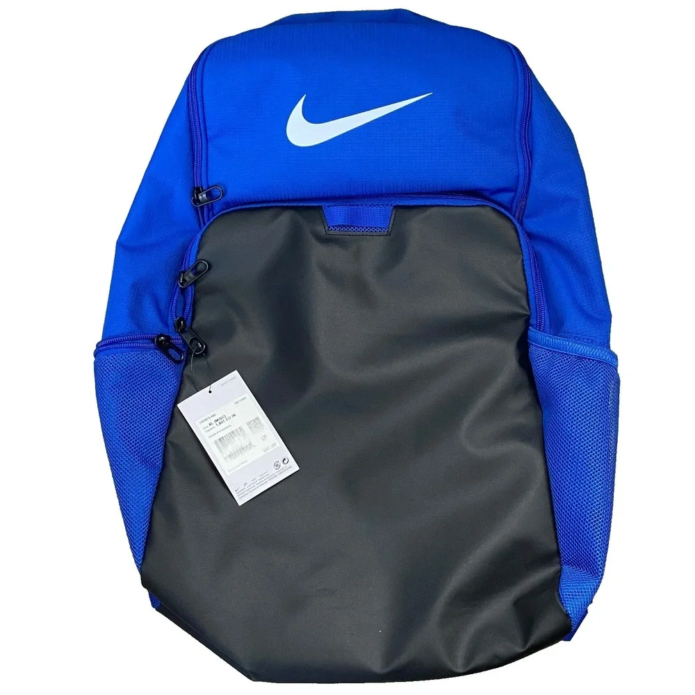Nike Brasilia 9.5 XL Training Backpack Iron Blue Black White New DM3975 480 NWT
